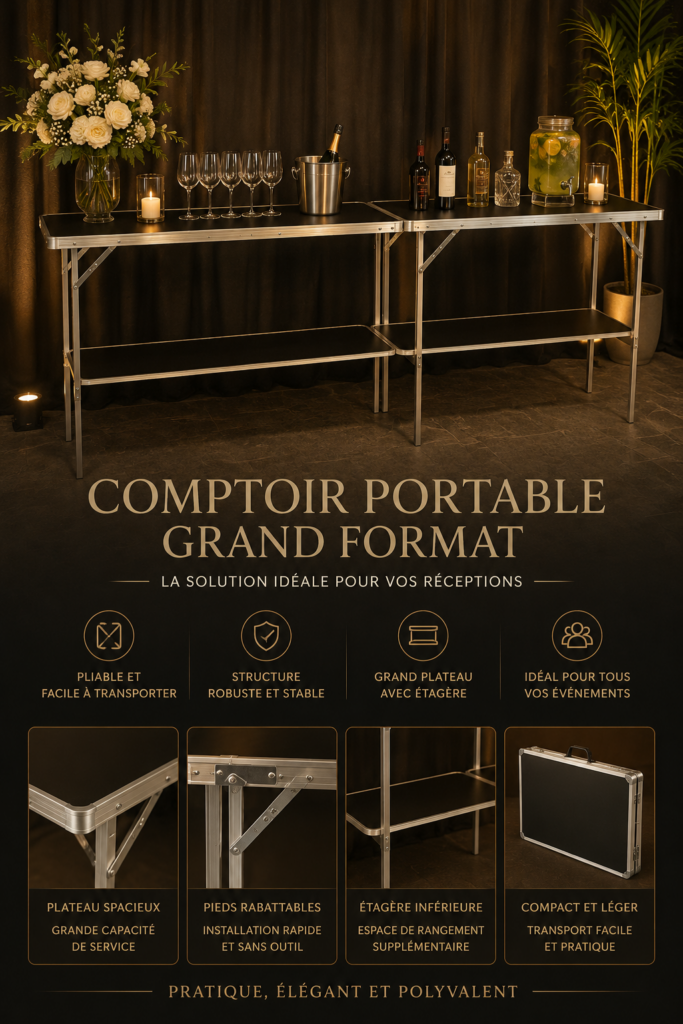 Grand comptoir portable