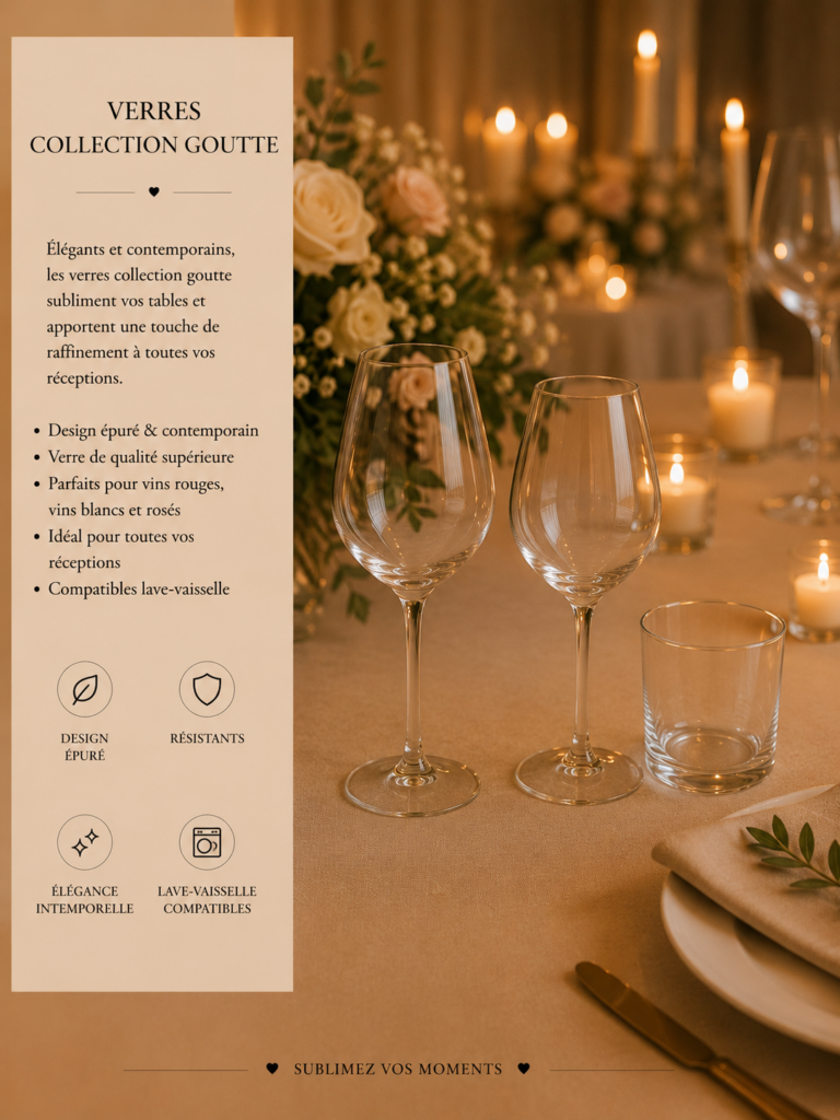 Verres collection goutte