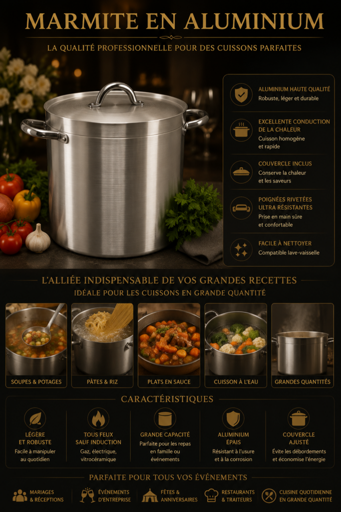 Marmite aluminium 12L