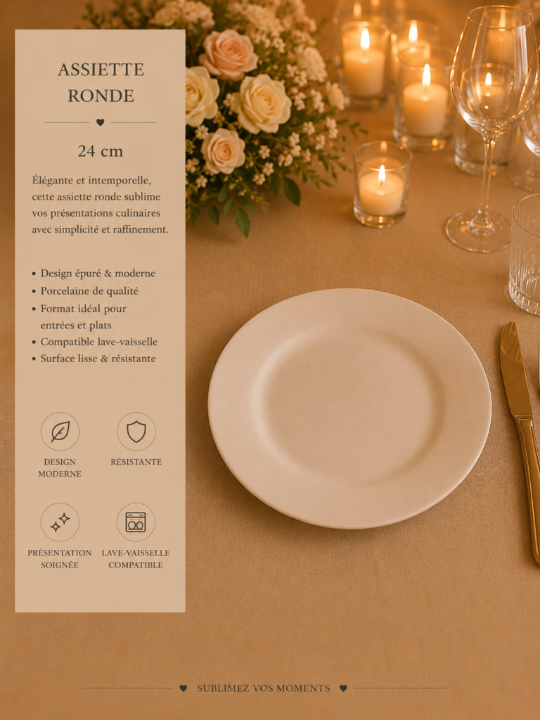 Assiette ronde 24 cm