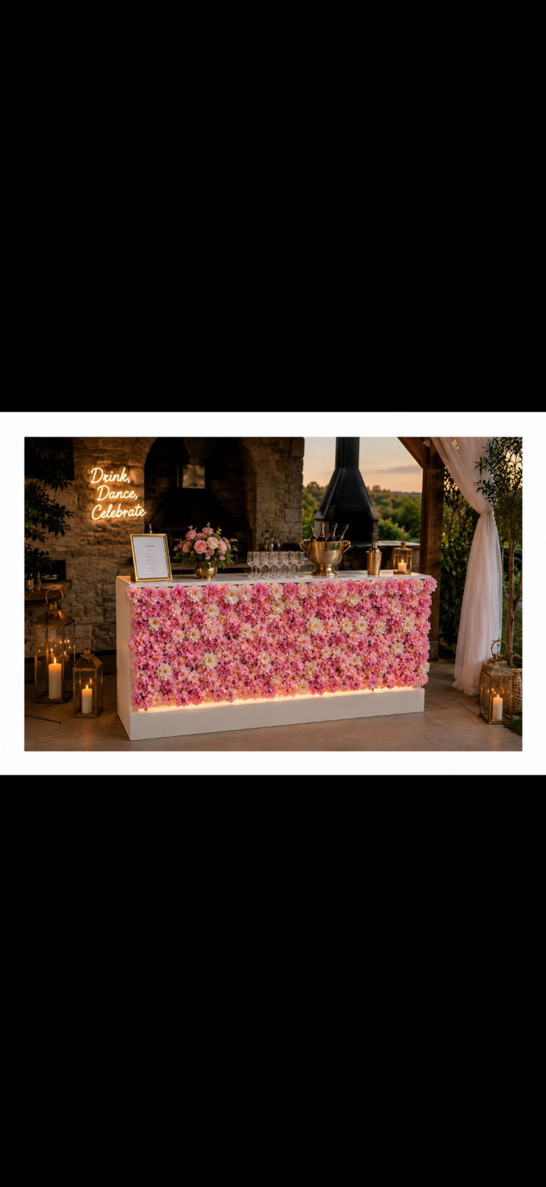 Bar mobile fleuri